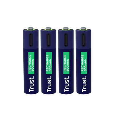 TRUST Pilas AAA x4 Recargables en USB-C