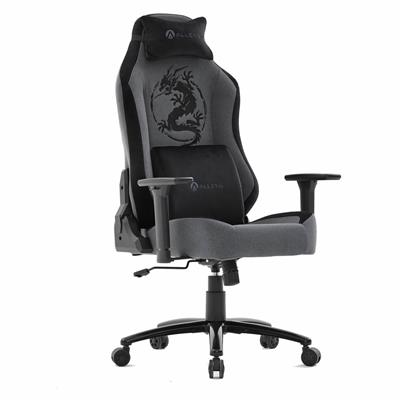 Silla Gaming RODE AG65BB - AlleyG - Gris y negro - Bordado de dragón en respaldo