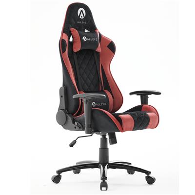 Silla Gaming BAZIL AG85GR - AlleyG - Rojo y Negro - terciopelo