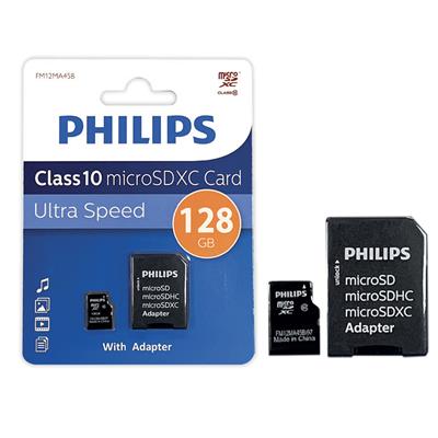 Memoria MicroSDHC 128Gb Clase 10 con adaptador, Philips