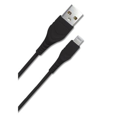 Cable de carga USB a Ligthning</br>
2.4A</br>
Sincroniza datos y carga dispositivos</br>
Largo del cable 2 Metros
