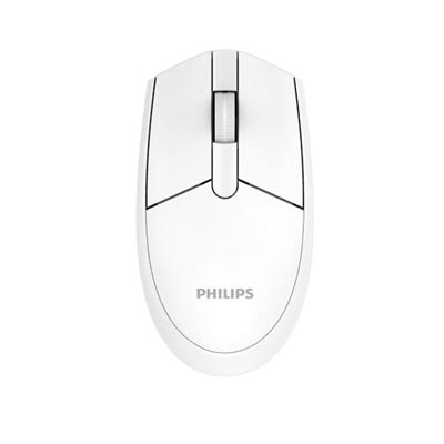 Mouse Inalámbrico Philips - 1600 Dpi - Serie 3000 - Blanco