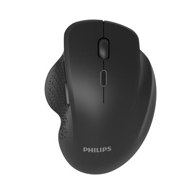 Mouse Ergonomico Inalambrico Bluetooth - Philips Serie 6000 1600dpi - Negro
