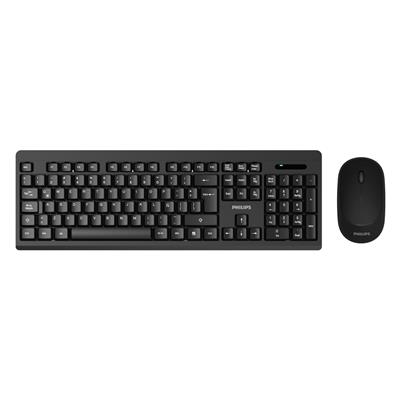 Kit Teclado + Mouse Inalambrico USB - Philips Serie 3000 1600dpi - Negro