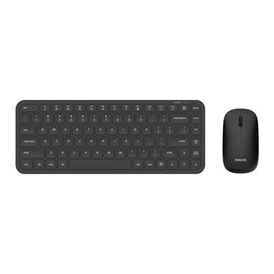 Kit Teclado + Mouse USB Inalambrico Philips 1600dpi 104 Teclas - Negro