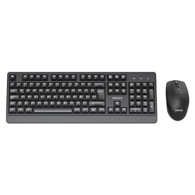 Kit Teclado + Mouse Inalambrico Philips Serie 3000 Usb - 1600dpi 104 Teclas - Negro